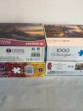 LOT of 4 Puzzles Come to My Playhouse, Canoe Lake, Bonjour! & MORE! #JS